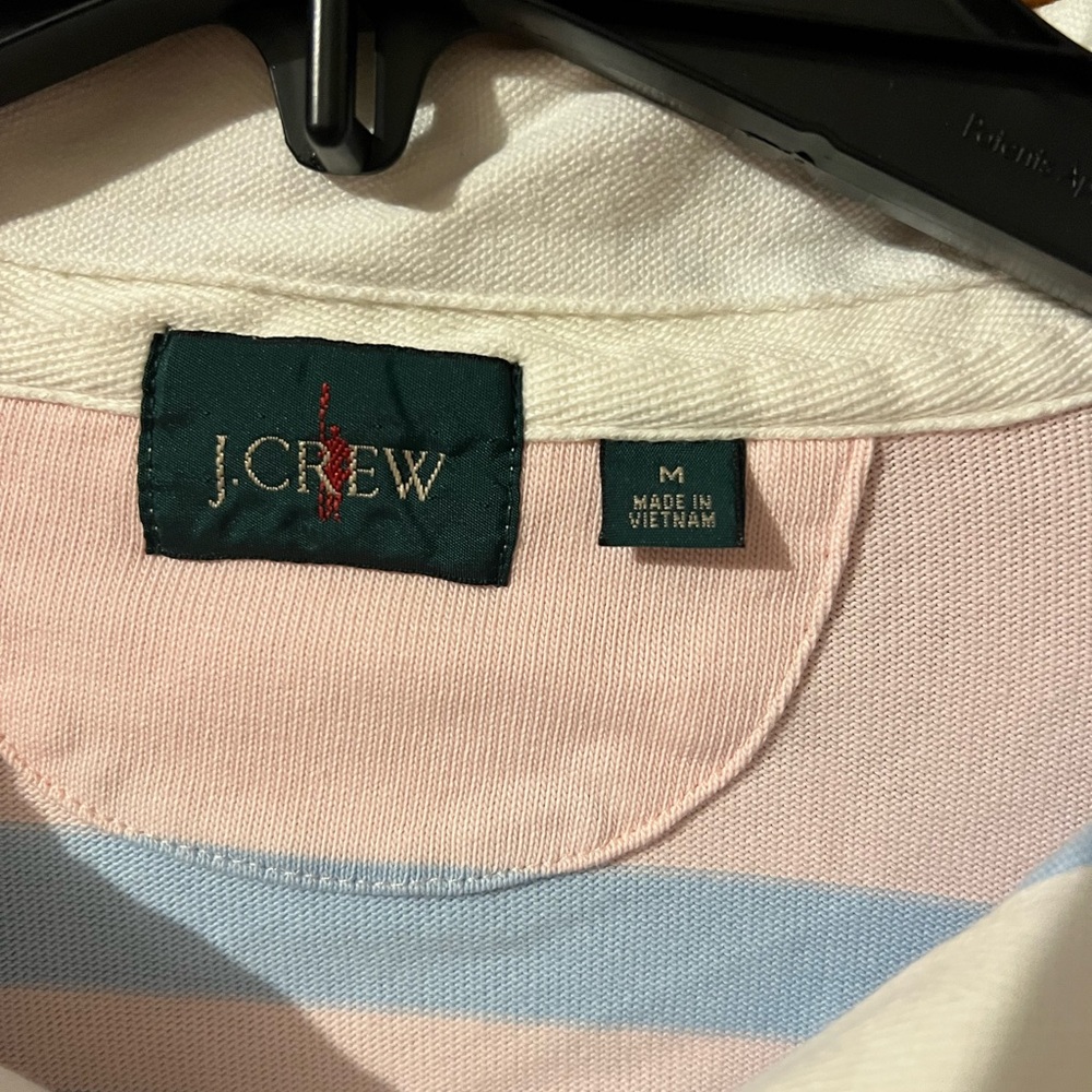 J. Crew Pastel Pink and Light Blue Rugby Shirt - Picture 2 of 3